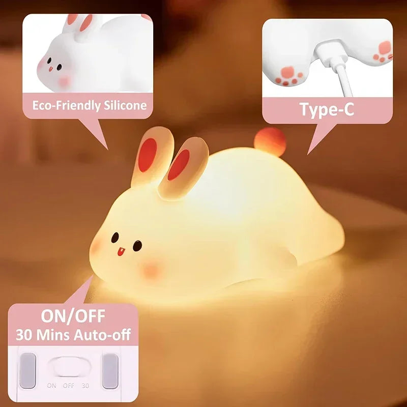 Veilleuse enfant lapin rechargeable
