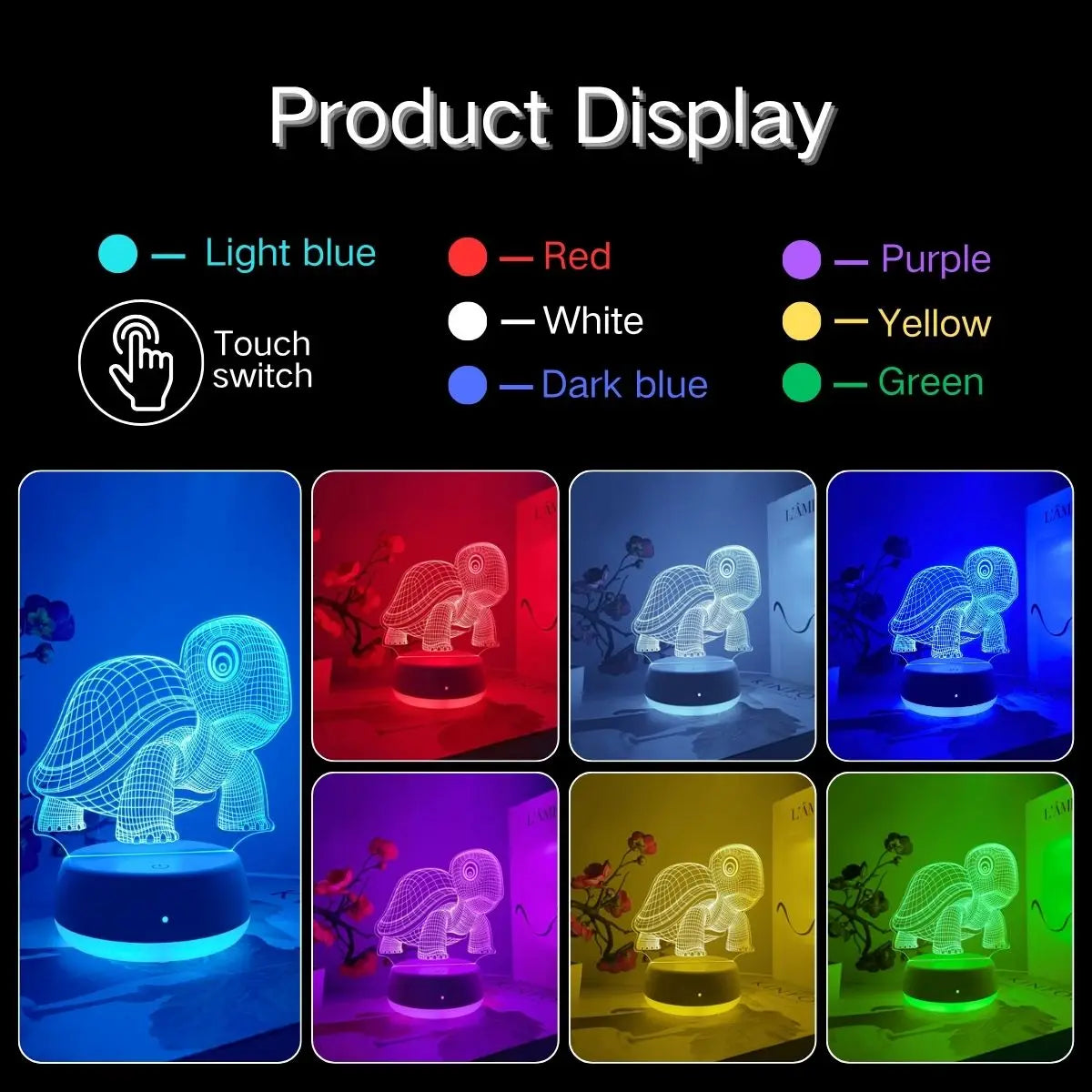 Veilleuse bébé nuit tortue