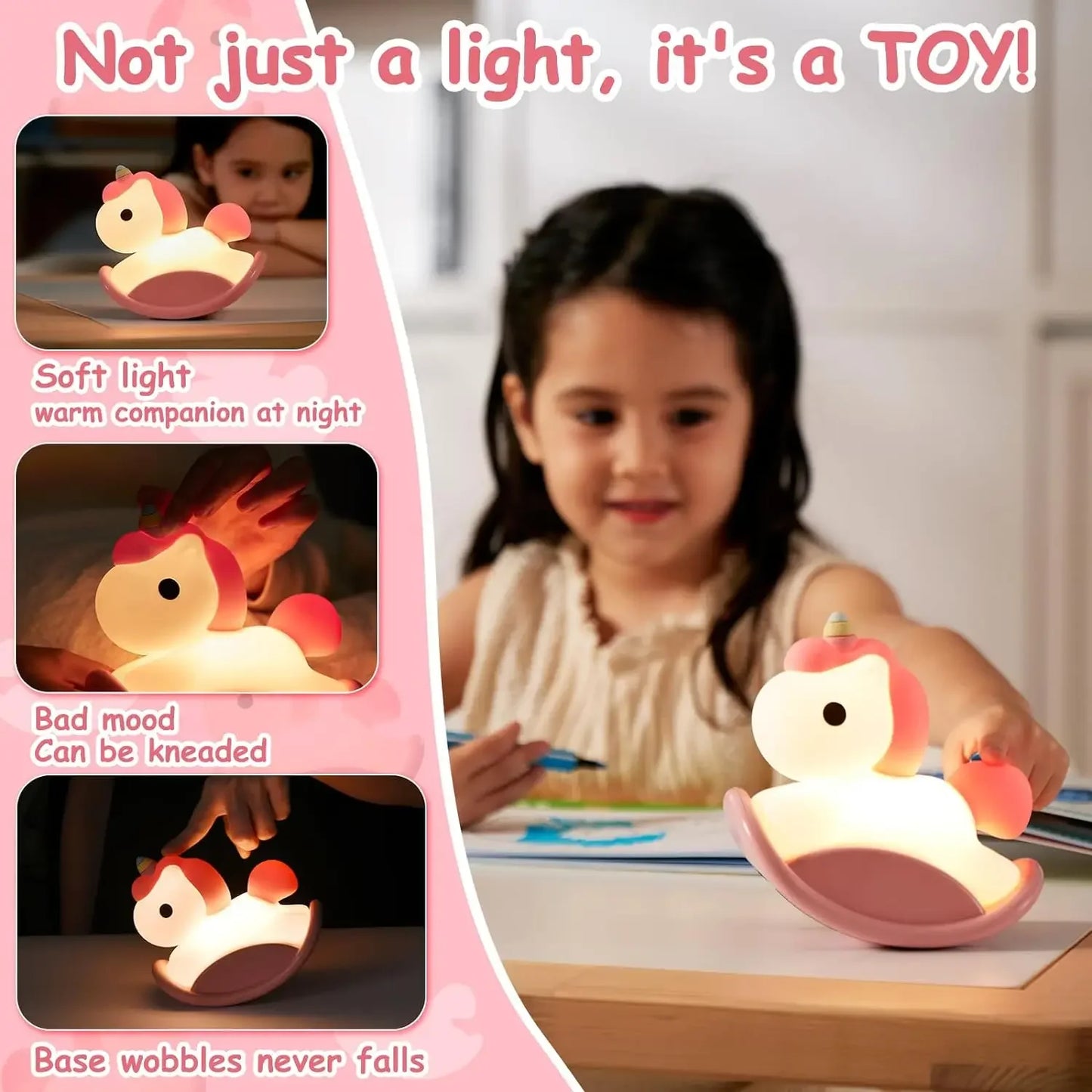 Veilleuse licorne rechargeable