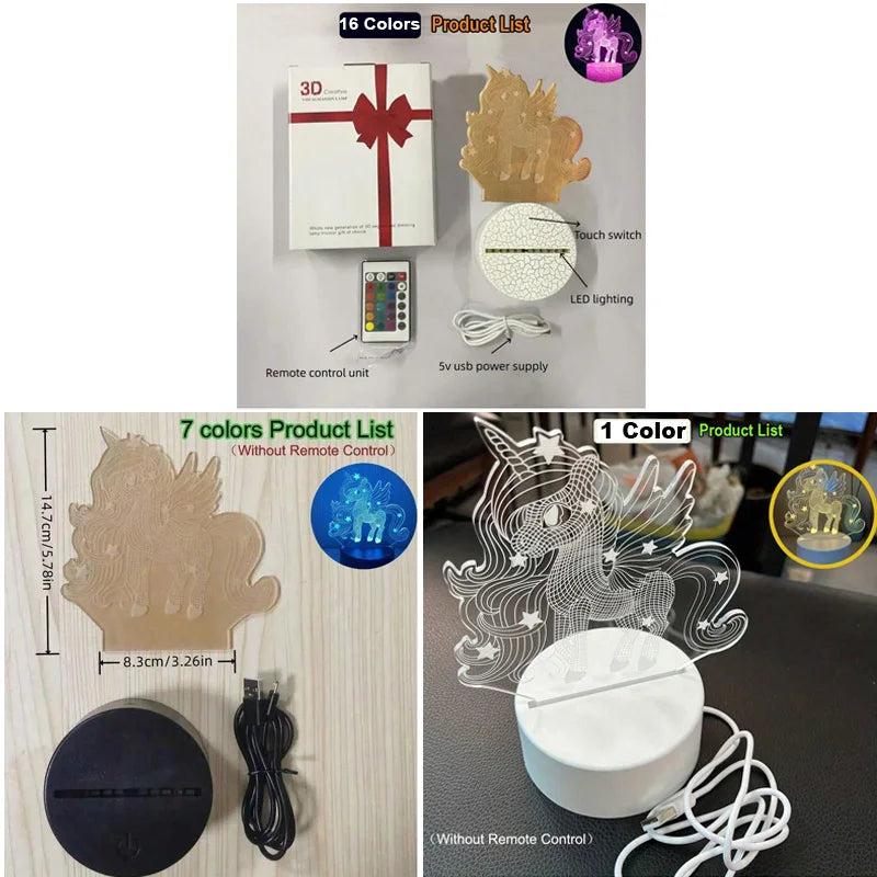 Veilleuse enfant projection licorne