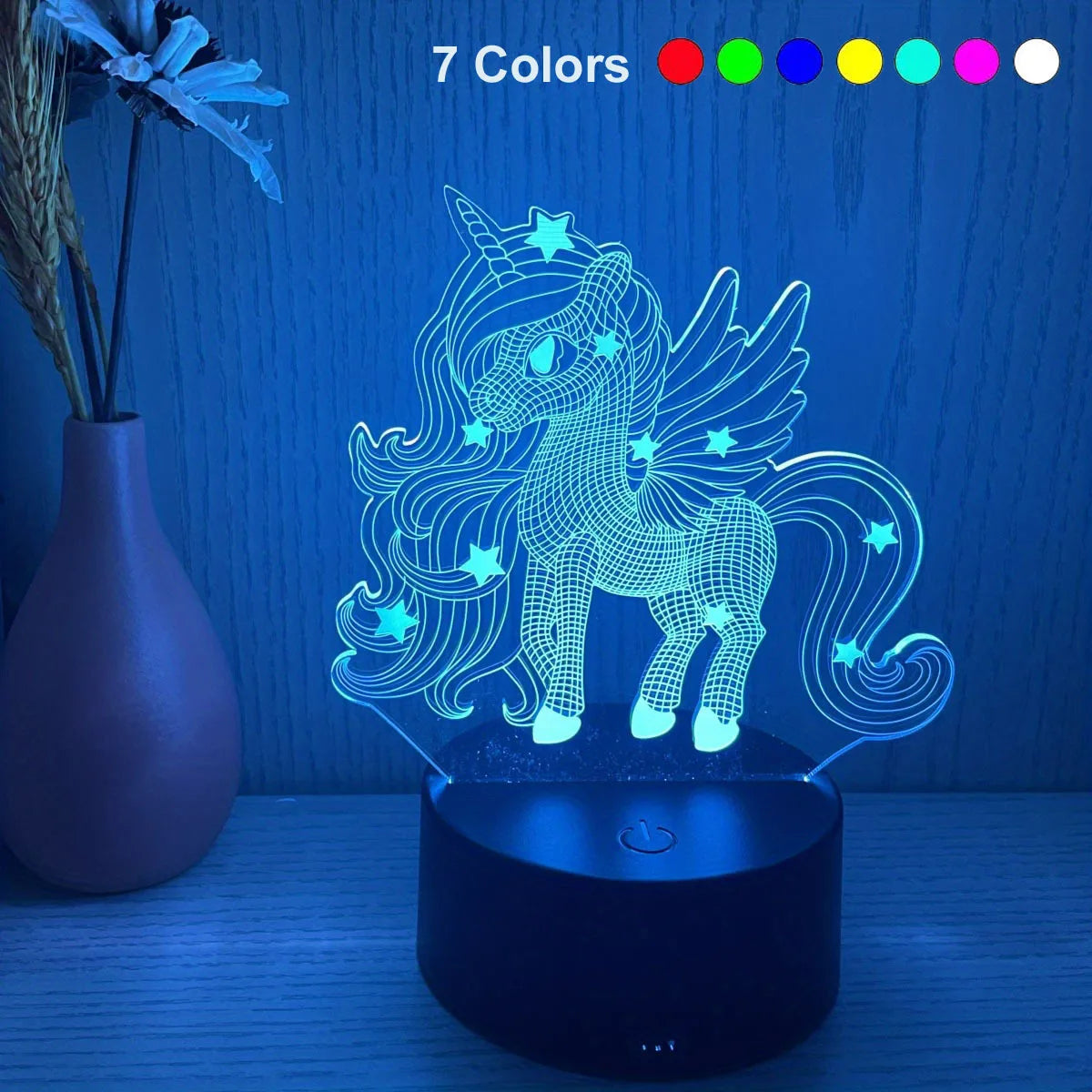 Veilleuse enfant projection licorne