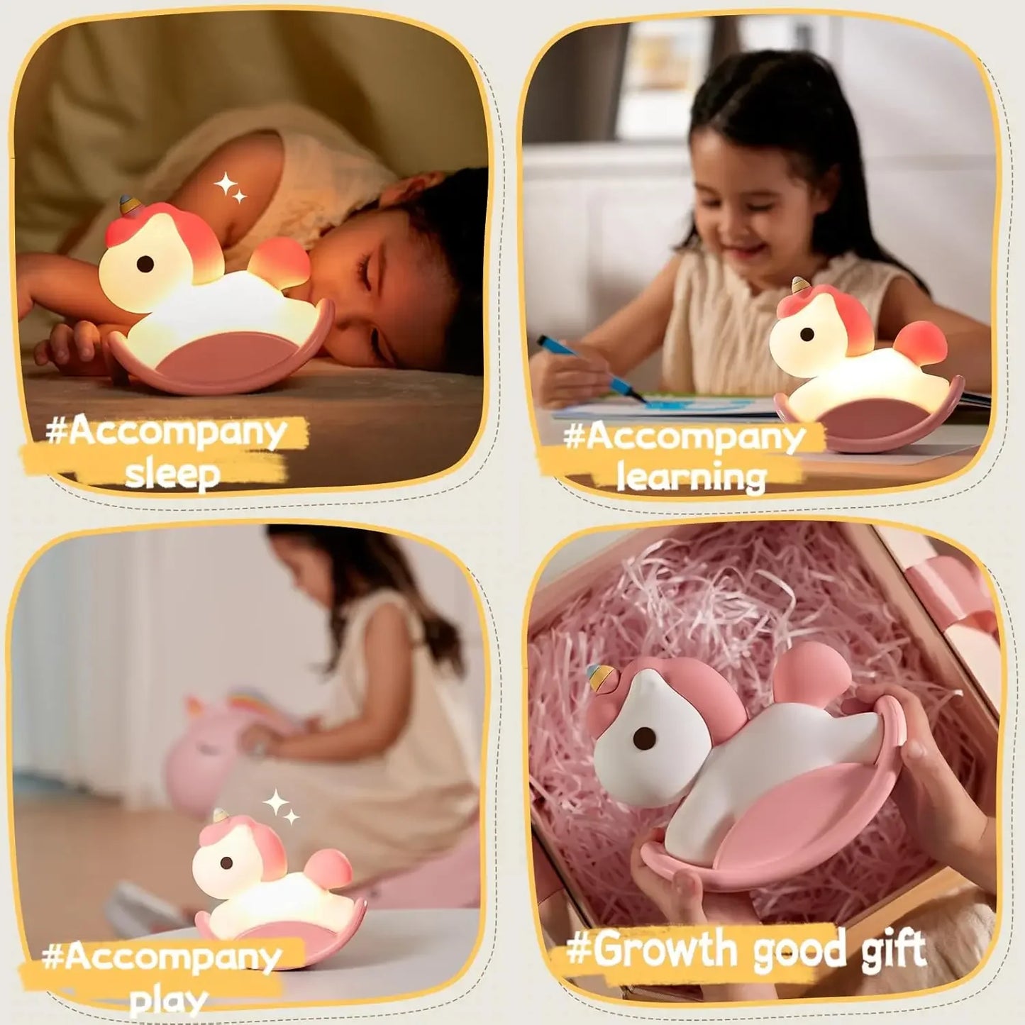 Veilleuse licorne rechargeable