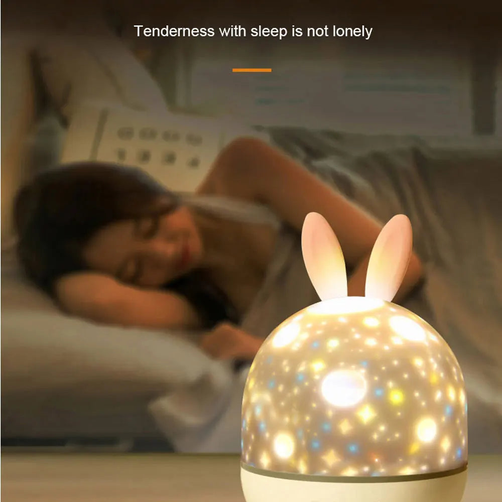 Veilleuse lapin projection