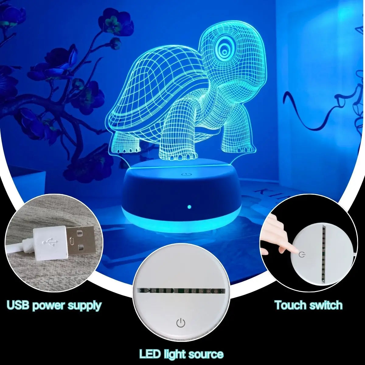 Veilleuse bébé nuit tortue